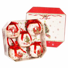 Bolas de Navidad Multicolor Papel Polyfoam 7,5 x 7,5 x 7,5 cm (5 Unidades) de BigBuy Christmas, Navidad - Ref: S8803532, Prec...