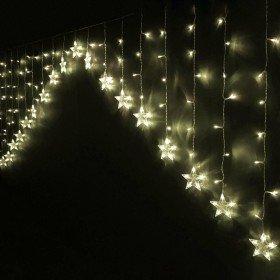 LED Curtain Lights White Stars | Tienda24 - Global Online Shop Tienda24.eu