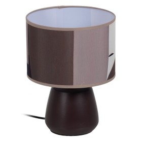 Lâmpada de mesa Castanho Cerâmica 60 W 220-240 V 22 x 22 x 29 cm de BigBuy Home, Candeeiros de mesa e de cabeceira - Ref: S88...