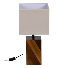 Lampe de bureau Marron Crème 60 W 220-240 V 25 x 25 x 51 cm de BigBuy Home, Lampes de chevet - Réf : S8804469, Prix : 49,31 €...