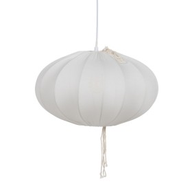 Lampadario Bianco Cotone 220-240 V 40 x 40 x 23,5 cm di BigBuy Home, Lampade a sospensione - Rif: S8804500, Prezzo: 38,76 €, ...