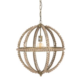 Suspension Naturel Métal bois de chêne 220-240 V 54 x 54 x 54 cm de BigBuy Home, Suspensions - Réf : S8804603, Prix : 181,06 ...