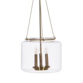 Candeeiro de teto Dourado Cristal Ferro 220-240 V 35 x 35 x 72 cm de BigBuy Home, Iluminação suspensa - Ref: S8804814, Preço:...