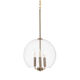 Suspension Doré Verre Fer 220-240 V 30 x 30 x 60 cm de BigBuy Home, Suspensions - Réf : S8804819, Prix : 105,27 €, Remise : %