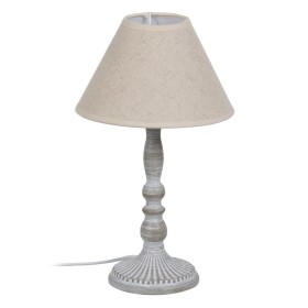 Lampe de bureau Beige Gris 60 W 220-240 V 20 x 20 x 34 cm de BigBuy Home, Lampes de chevet - Réf : S8805136, Prix : 17,70 €, ...