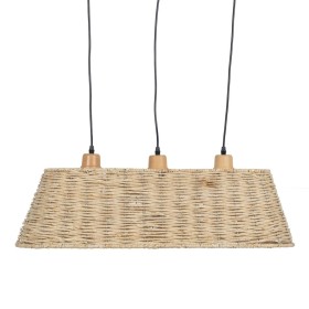 Lampadario Nero Naturale Ferro 220-240 V 77 x 27 x 92 cm di BigBuy Home, Lampade a sospensione - Rif: S8805187, Prezzo: 111,2...