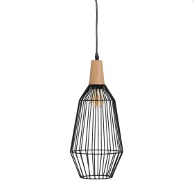 Ceiling Light Black Natural Wood Iron 220-240 V 20 x 19,5 cm by BigBuy Home, Pendant Lights - Ref: S8805230, Price: 35,72 €, ...