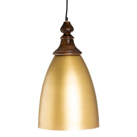 Lámpara de Techo Dorado Hierro Madera de mango 40 W 220-240 V 30 x 30 x 53 cm de BigBuy Home, Iluminación colgante - Ref: S88...