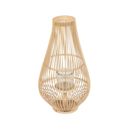 Lanterna Natural Bambu Cristal 30 x 30 x 55 cm | Tienda24 - Global Online Shop Tienda24.eu