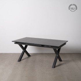 Dining Table Anthracite Ceramic Aluminium Crystal 180 x 100 x 77 cm by BigBuy Home, Dining Tables - Ref: S8806125, Price: 864...