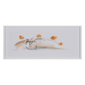 Canvas White Flowers Vase 120 x 4 x 50 cm by BigBuy Home, Prints on Canvas - Ref: S8806164, Price: 236,39 €, Discount: %