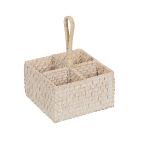 Cesto para cubiertos Home ESPRIT Natural Acacia 21 x 14,5 x 22 cm | Tienda24 - Global Online Shop Tienda24.eu