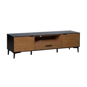 Meubles de télévision ORLEANS Noir Naturel 154 x 40 x 44 cm de BigBuy Tech, Tables et supports de télévision - Réf : S8806173...