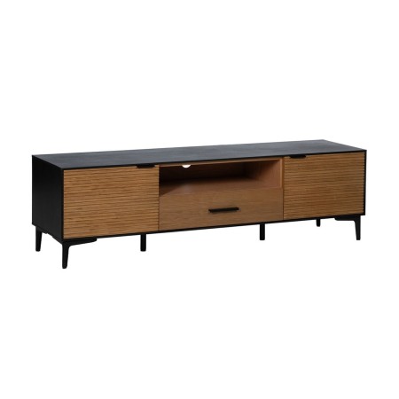 TV furniture ORLEANS Black Natural 154 x 40 x 44 cm by BigBuy Tech, TV tables and stands - Ref: S8806173, Price: 345,67 €, Di...