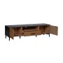 TV furniture ORLEANS Black Natural 154 x 40 x 44 cm by BigBuy Tech, TV tables and stands - Ref: S8806173, Price: 345,67 €, Di...