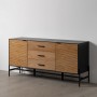 Credenza ORLEANS Nero Naturale Ferro Legno MDF 164 x 40 x 75 cm | Tienda24 - Global Online Shop Tienda24.eu