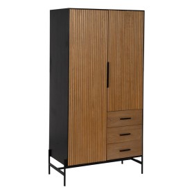 Sideboard ORLEANS Black Natural Iron MDF Wood 104 x 53 x 203 cm by BigBuy Home, Sideboards - Ref: S8806194, Price: 979,45 €, ...