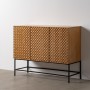 Sideboard MARIGNI Black Natural Iron MDF Wood 121,5 x 42,5 x 93,5 cm | Tienda24 - Global Online Shop Tienda24.eu