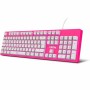 Tastatur und Gaming Maus Krom KANDY BARBIE Rosa QWERTY | Tienda24 Tienda24.eu