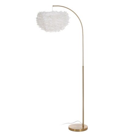 Lámpara de Pie Blanco Dorado Metal Plumas 60 W 220-240 V 68 x 40 x 175 cm | Tienda24 - Global Online Shop Tienda24.eu