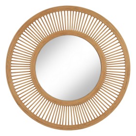 Wall mirror Natural 90 x 2,5 x 90 cm by BigBuy Home, Wall-Mounted Mirrors - Ref: S8806363, Price: 138,69 €, Discount: %