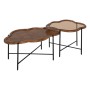 Centre Table Black Natural Crystal Iron Rubber wood 89 x 50 x 40 cm (2 Units) | Tienda24 - Global Online Shop Tienda24.eu