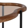 Centre Table Black Natural Crystal Iron Rubber wood 89 x 50 x 40 cm (2 Units) | Tienda24 - Global Online Shop Tienda24.eu