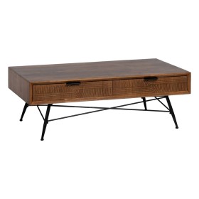 Table Basse LAGOM Noir Naturel Fer Bois d'hévéa 120 x 60 x 40 cm de BigBuy Home, Tables - Réf : S8806420, Prix : 312,76 €, Re...