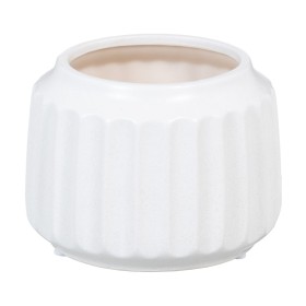 Vase Home ESPRIT Creme Terrakotta Kristall Moderne 12,5 x 12,5 x 30 cm | Tienda24 - Global Online Shop Tienda24.eu