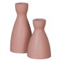 Candleholder Pink Ceramic 9,5 x 9,5 x 12 cm | Tienda24 - Global Online Shop Tienda24.eu