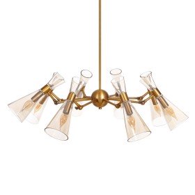 Candeeiro de teto Dourado Cristal Ferro 220-240 V 30 x 30 x 60 cm | Tienda24 - Global Online Shop Tienda24.eu