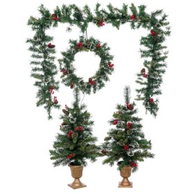 Figura Decorativa Árvore de Natal Branco Natural Madeira 9 x 41,5 x 20 cm (12 Unidades) | Tienda24 - Global Online Shop Tienda24.eu