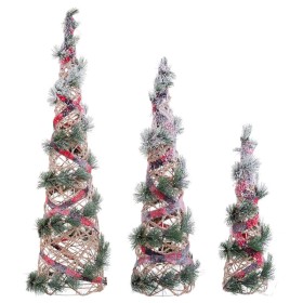 Sapin de Noël Multicouleur Fibre naturelle 20 x 20 x 80 cm (3 Unités) de BigBuy Home, Noël - Réf : S8806630, Prix : 44,95 €, ...