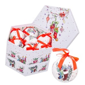 Weihnachtsschmuck Weiß natürlich Metall Kunststoff Faser Geschenkbox 25 x 25 x 35 cm (3 Stück) | Tienda24 - Global Online Shop Tienda24.eu