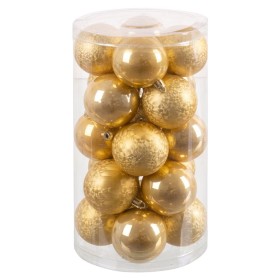 Bolas de Navidad Oro Dorado Plástico Ø 6 cm 14,5 x 14,5 x 26 cm (20 Unidades) de BigBuy Home, Navidad - Ref: S8806649, Precio...