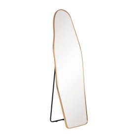 Wall mirror DKD Home Decor 120 x 2,5 x 120 cm Crystal Natural White Indian Man MDF Wood Stripped | Tienda24 - Global Online Shop Tienda24.eu