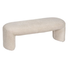 Banqueta Bege Poliéster madeira de pinho 110 x 45 x 40 cm de BigBuy Home, Cadeiras - Ref: S8806786, Preço: 197,81 €, Desconto: %