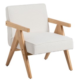 Armchair White Natural 57 X 50 X 77 CM by BigBuy Home, Chairs - Ref: S8806803, Price: 214,00 €, Discount: %