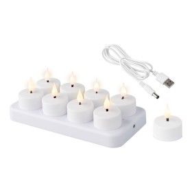 LED Candle Lumineo White Ø 7,5 X 12,5 CM (AA) | Tienda24 Tienda24.eu