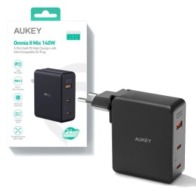 Cargador de Pared Aukey PA-B7O Negro 140 W