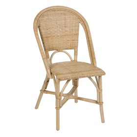 Dining Chair DKD Home Decor 43 x 50 x 88 cm Wood White Natural rubber Light brown | Tienda24 - Global Online Shop Tienda24.eu