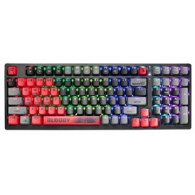 Tastatur A4 Tech A4TKLA47261 Mechaniker Schwarz Bunt QWERTY