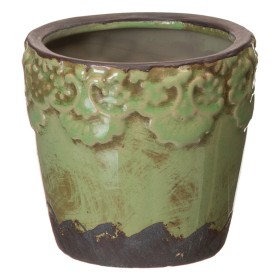 Cache-pot Pistache Céramique 11,5 x 11,5 x 11 cm de BigBuy Garden, Cache-pots - Réf : S8806851, Prix : 5,23 €, Remise : %