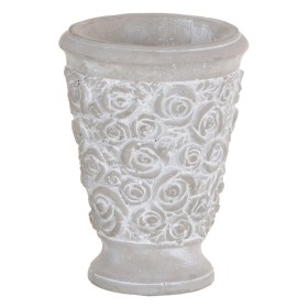 Blumentopf Creme Terrakotta Buddha Orientalisch 17,1 x 16,6 x 20 cm | Tienda24 - Global Online Shop Tienda24.eu