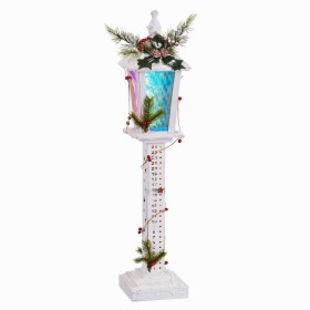 Candelabro Blanco Resina Navidad 10 x 10 x 29 cm | Tienda24 - Global Online Shop Tienda24.eu