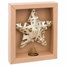 Christmas star Gold Metal 25 x 5,5 x 30 cm by BigBuy Home, Christmas - Ref: S8806971, Price: 12,63 €, Discount: %