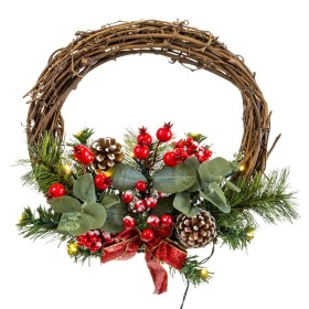 Advent wreathe Multicolour PVC Rattan 30 x 30 x 10 cm by BigBuy Home, Christmas - Ref: S8806984, Price: 21,80 €, Discount: %