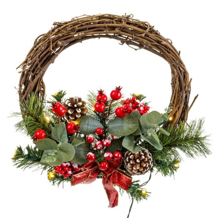 Weihnachtskranz Bunt PVC Rattan 30 x 30 x 10 cm | Tienda24 - Global Online Shop Tienda24.eu