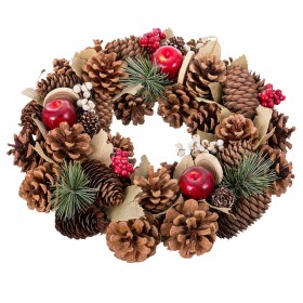 Couronne de Noël Multicouleur Naturel Plastique Foam Ananas 30 x 8 x 30 cm de BigBuy Home, Noël - Réf : S8807021, Prix : 16,7...