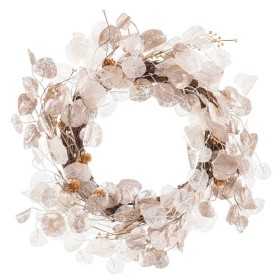 Couronne de Noël Ivoire Plastique 55 x 7 x 55 cm de BigBuy Home, Noël - Réf : S8807048, Prix : 40,27 €, Remise : %